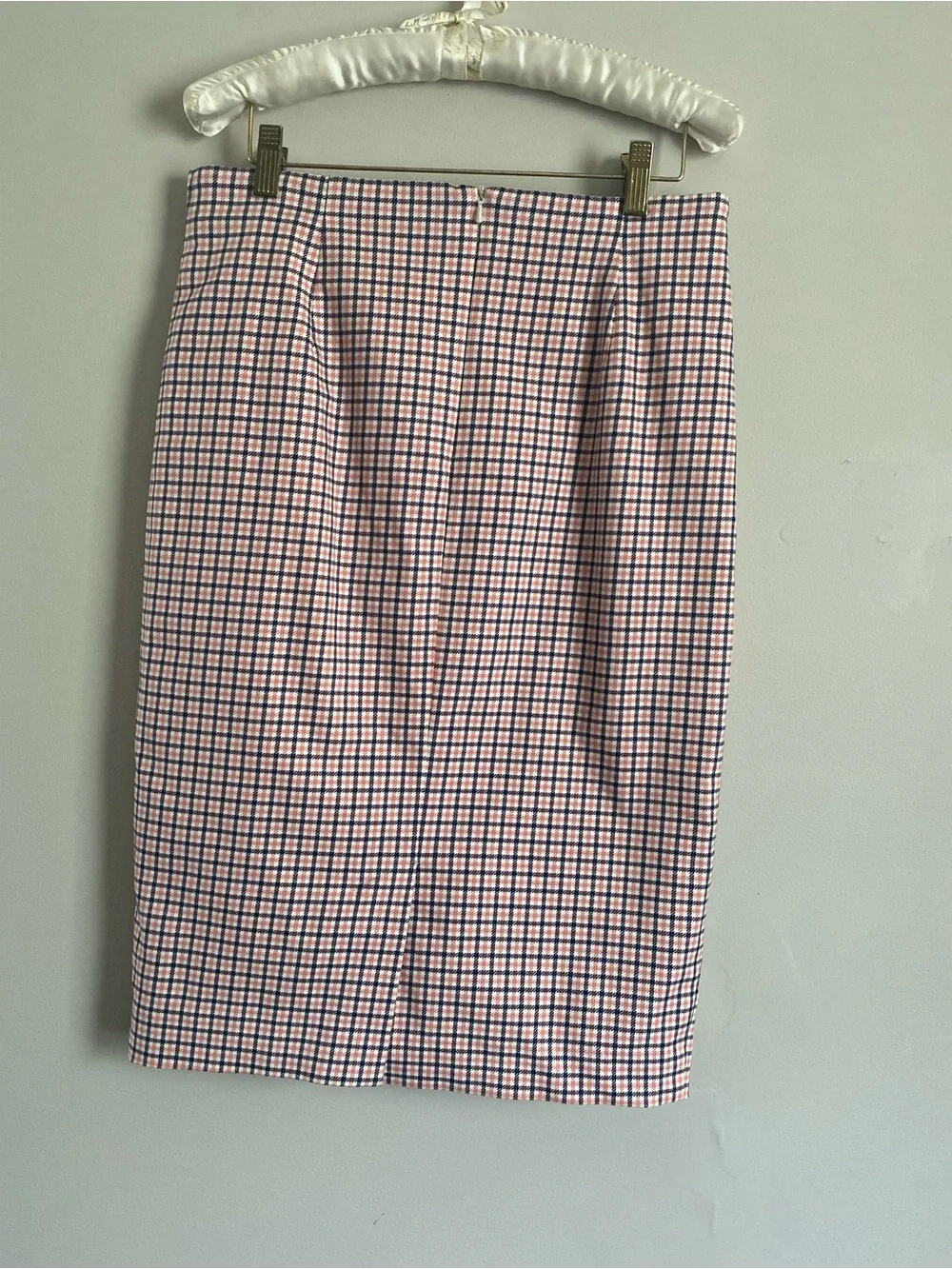 Boden Pencil Skirt 8R Checked Plaid Feminine Classy Chic Preppy Teacher Coquette